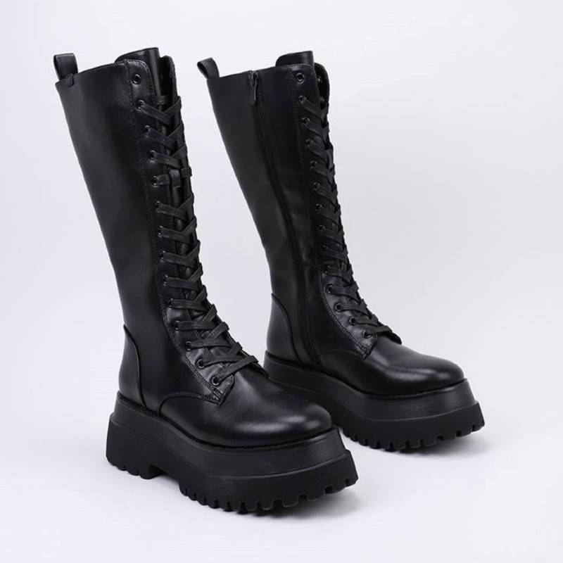 High-top military boots