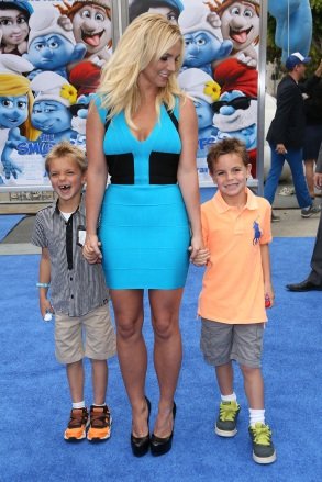Britney Spears with her sons Sean Preston and Jayden Federline 