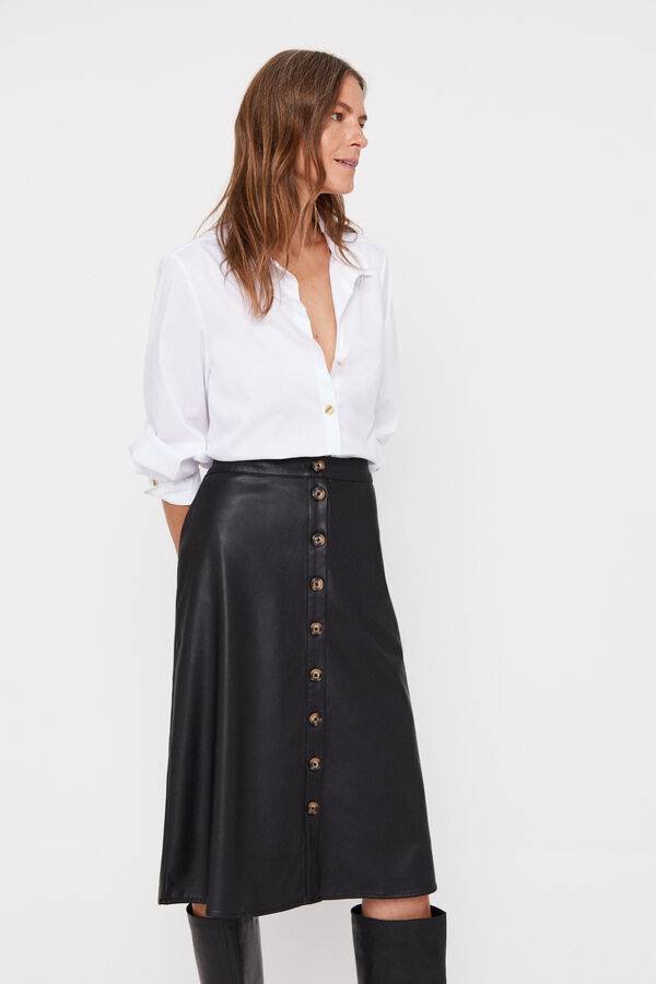 Leather effect skirt Cortefiel