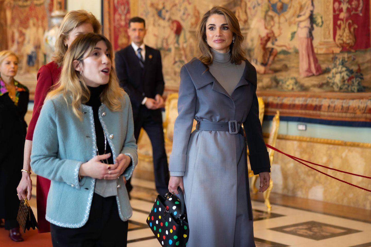 Princess Rania of Jordan was the first to carry the bag on a visit to Rome. 