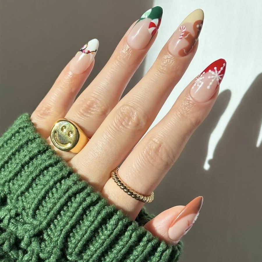 French Christmas manicure: 10 fun and elegant ideas
