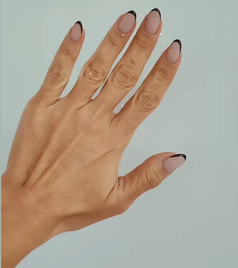 black french manicure