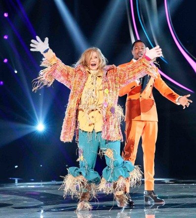 THE MASKED SINGER: Host Nick Cannon and Linda Blair on the 