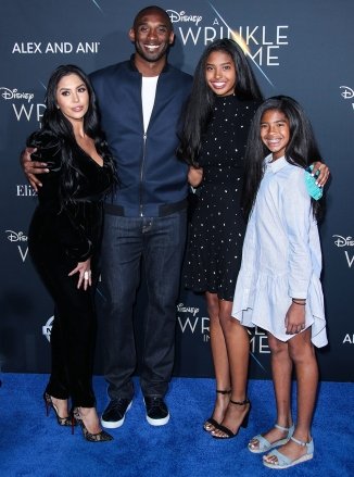 Kobe Bryant, Vanessa Bryant, Gianna Bryant and Natalia Bryant 'A Wrinkle in Time' film premiere arrivals, Los Angeles, USA - February 26, 2018