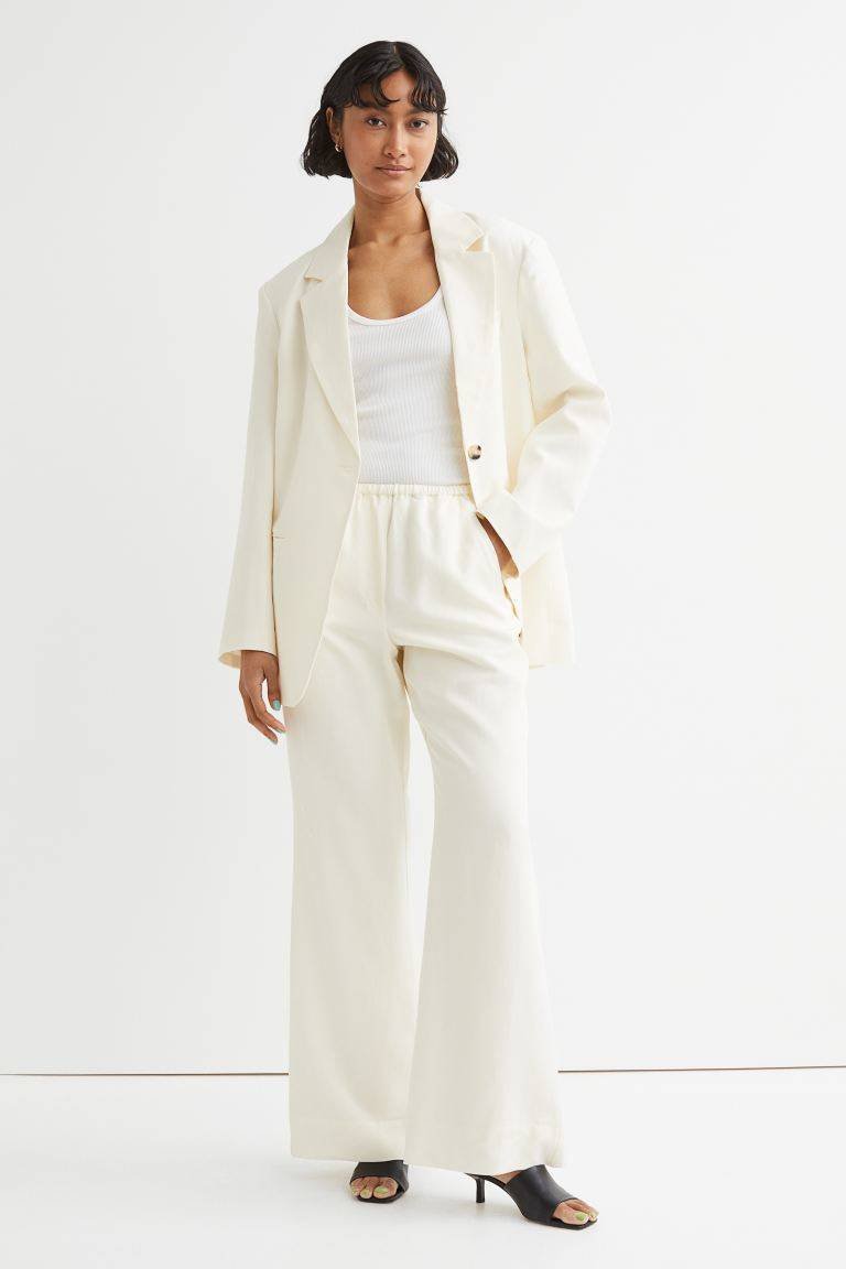 White flared pants by H&M