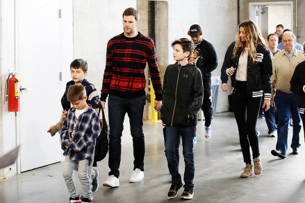 New England Patriots quarterback Tom Brady, his wife Gisele Bundchen and their family arrive for an NFL football walkthrough in Atlanta prior to Super Bowl 53 vs. the Los Angeles Rams Patriots Rams Super Bowl Football, Atlanta, U.S. - February 02, 2019