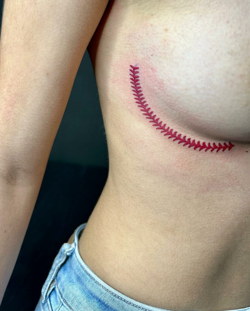 Baseball Stitch Tattoo