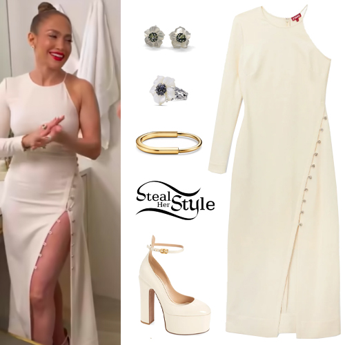 Jennifer Lopez: White Dress and Platform Sandals

+2023